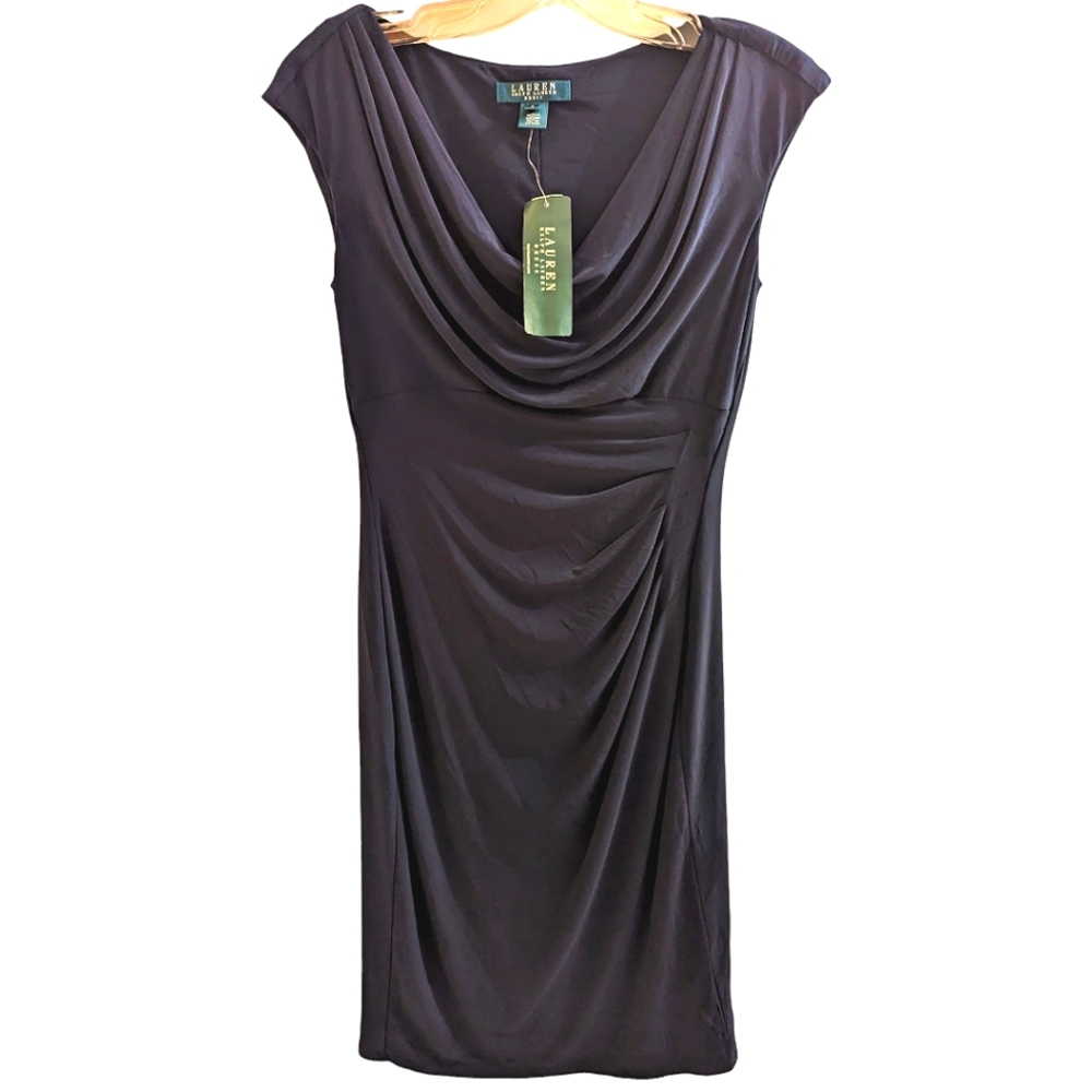 New RALPH LAUREN Lighthouse Navy Flowy Cocktail Semi Formal RL Winter Wedding 4